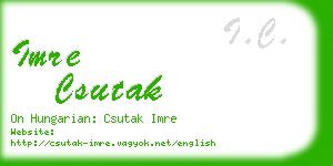 imre csutak business card